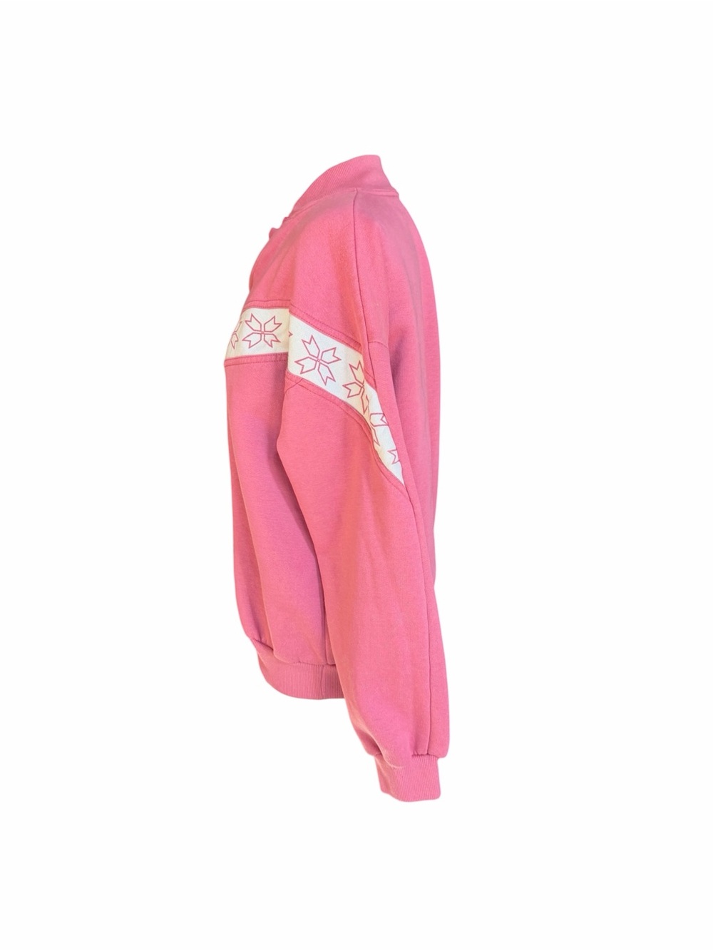 Late 80s/90s EB Sport Bubblegum Pink Mock Neck Collar w/3 Button Quarter-Placket - Picture 4 of 6